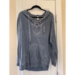Women’s Green Tea Lace-Up Hoodie